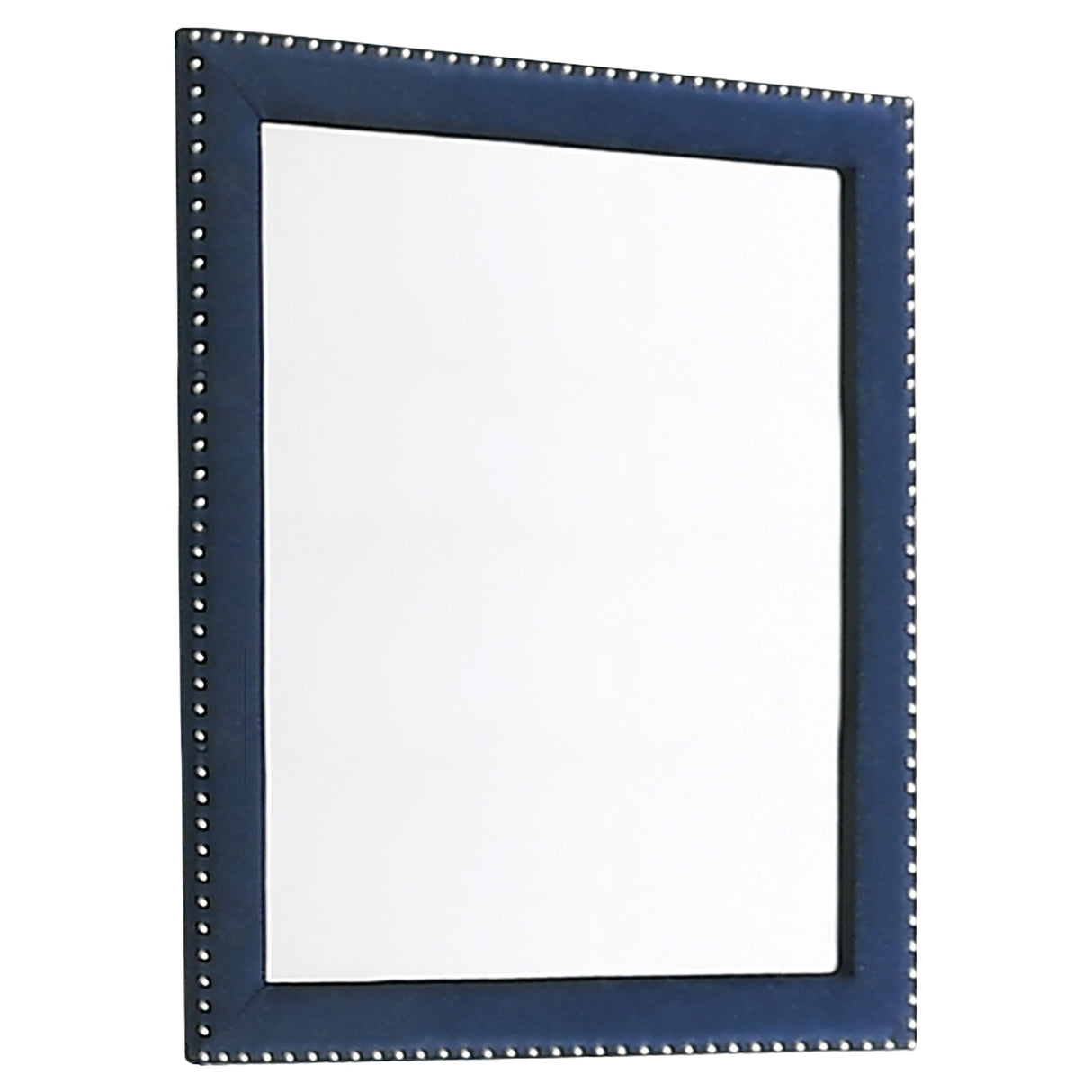 Melody Rectangular Upholstered Dresser Mirror Pacific Blue