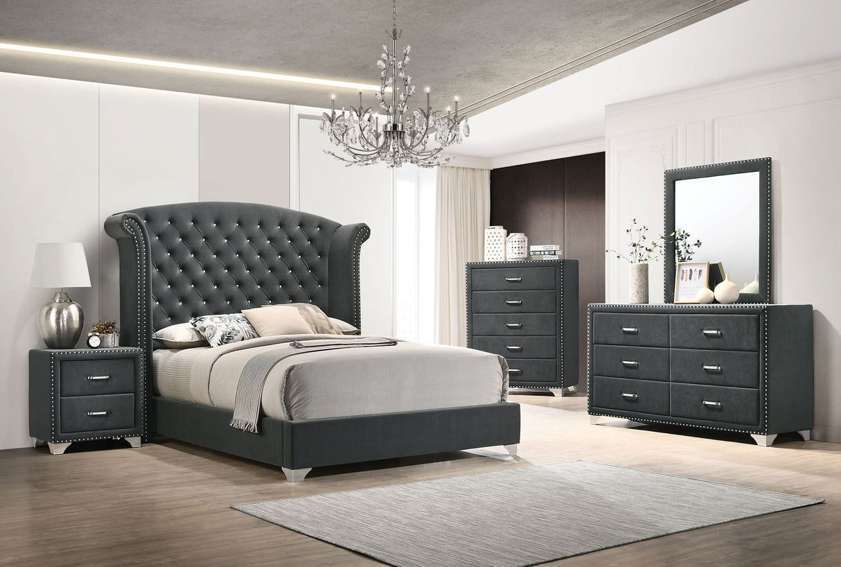Melody Grey 5-Piece Queen Bedroom Set