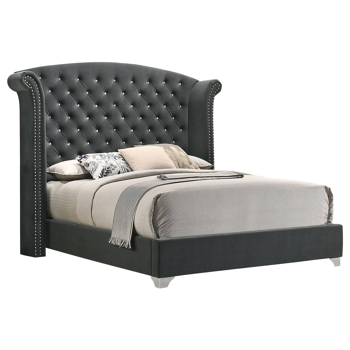 Melody Grey 5-Piece Queen Bedroom Set