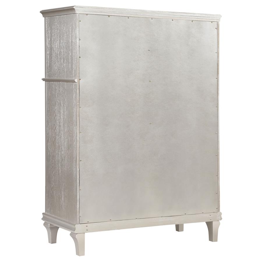 Evangeline 6-Drawer Chest Silver Oak