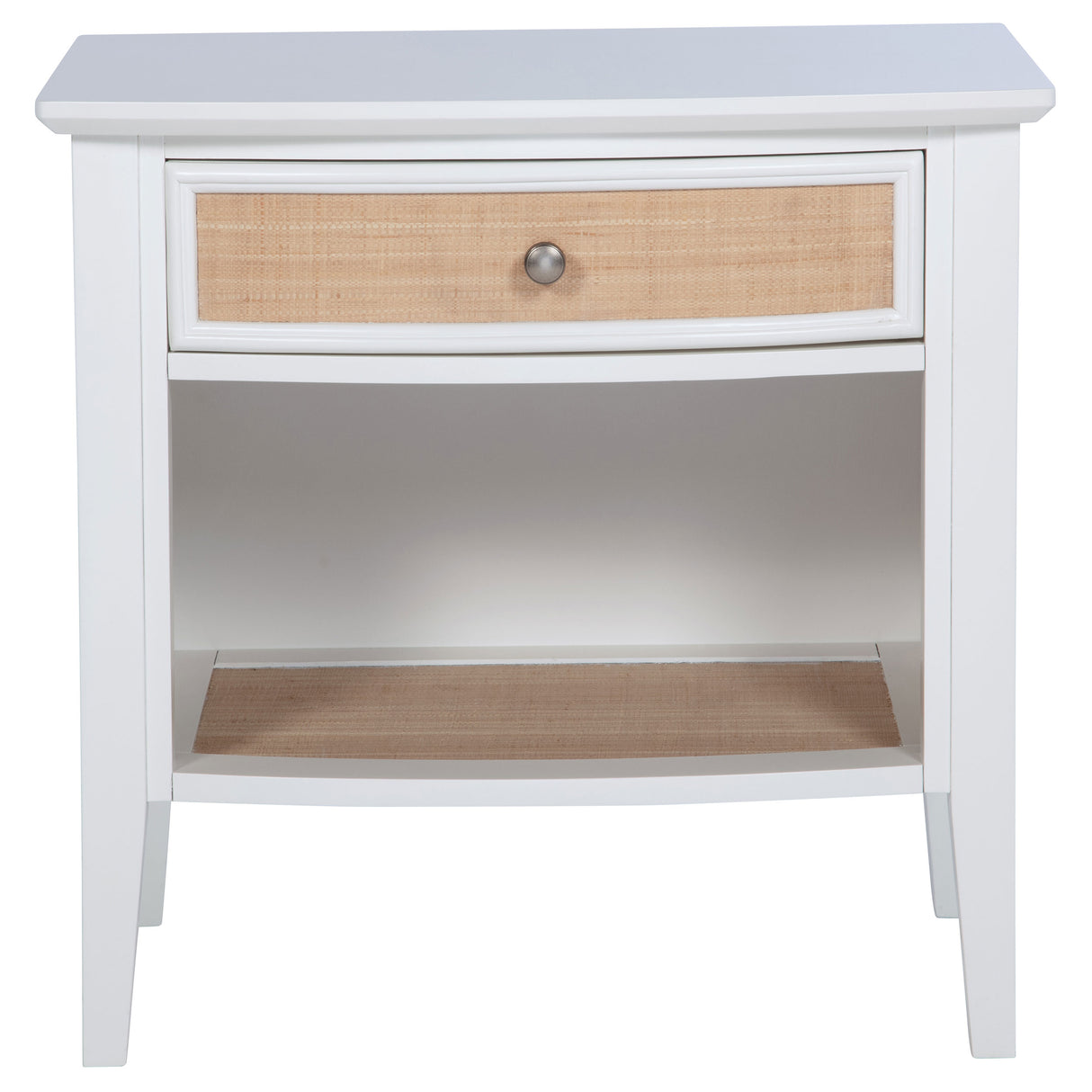 Bexhill White 1-Drawer Nightstand Bedside Table