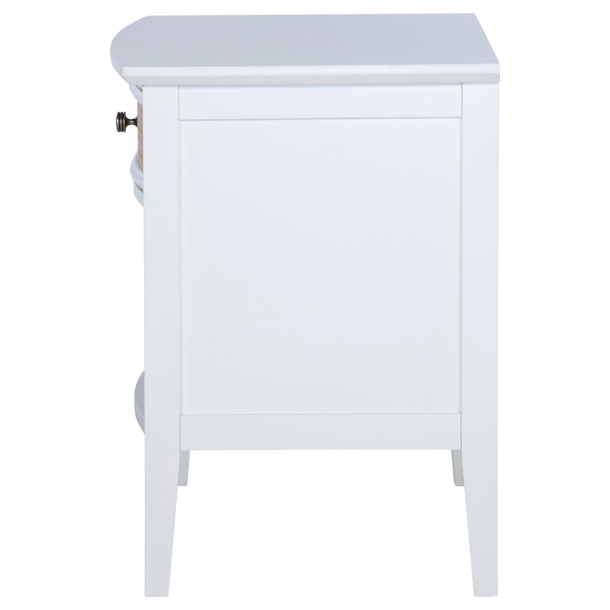 Bexhill White 1-Drawer Nightstand Bedside Table