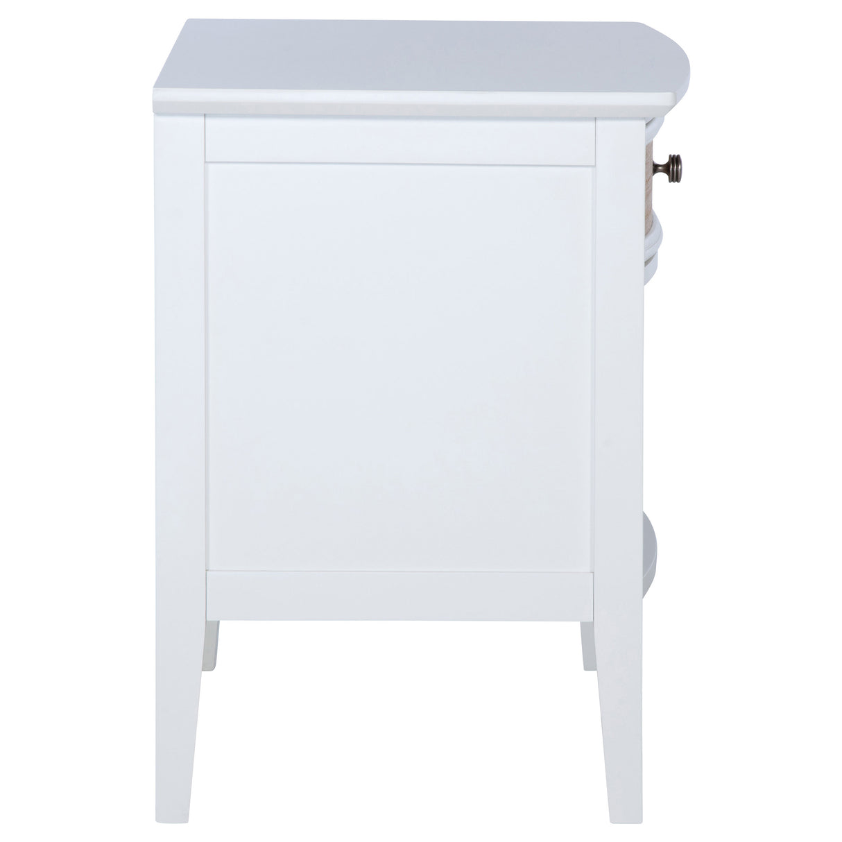 Bexhill White 1-Drawer Nightstand Bedside Table