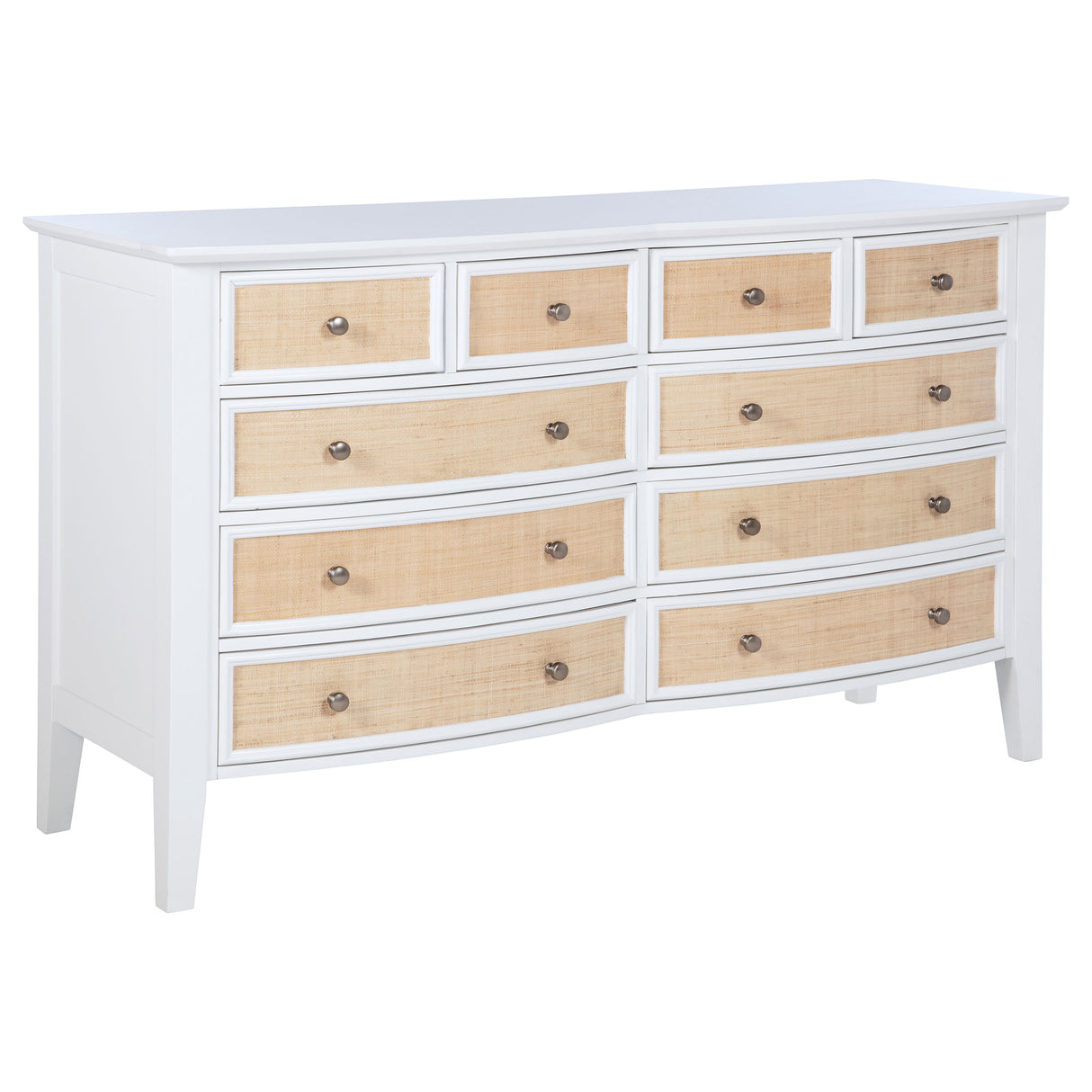 Bexhill White 10-Drawer Dresser Cabinet