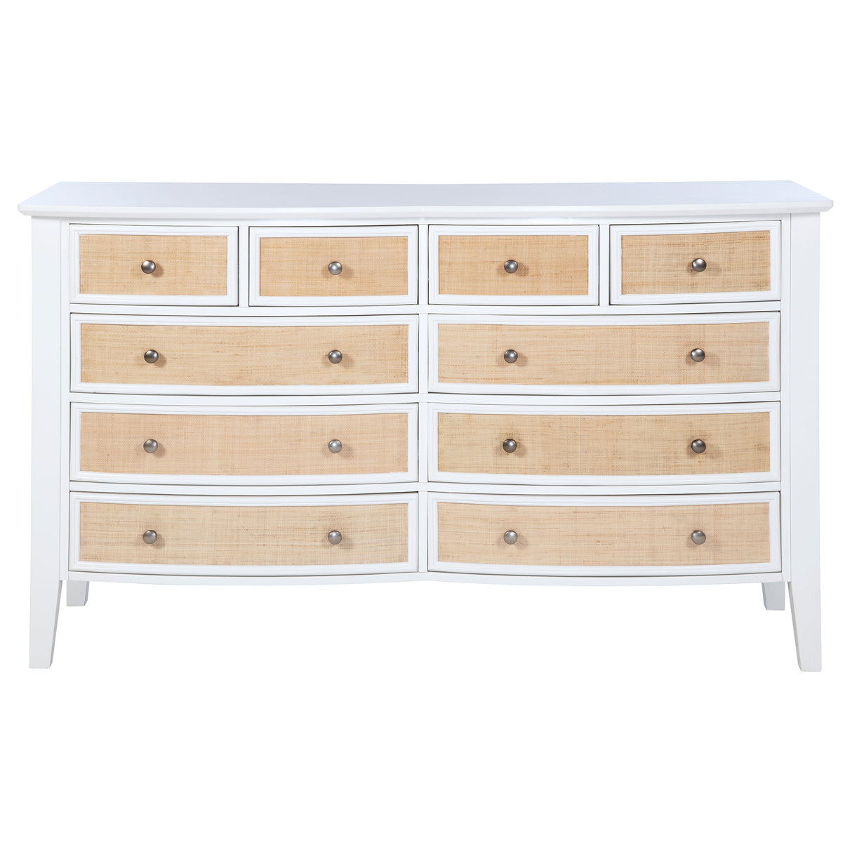Bexhill White 10-Drawer Dresser Cabinet