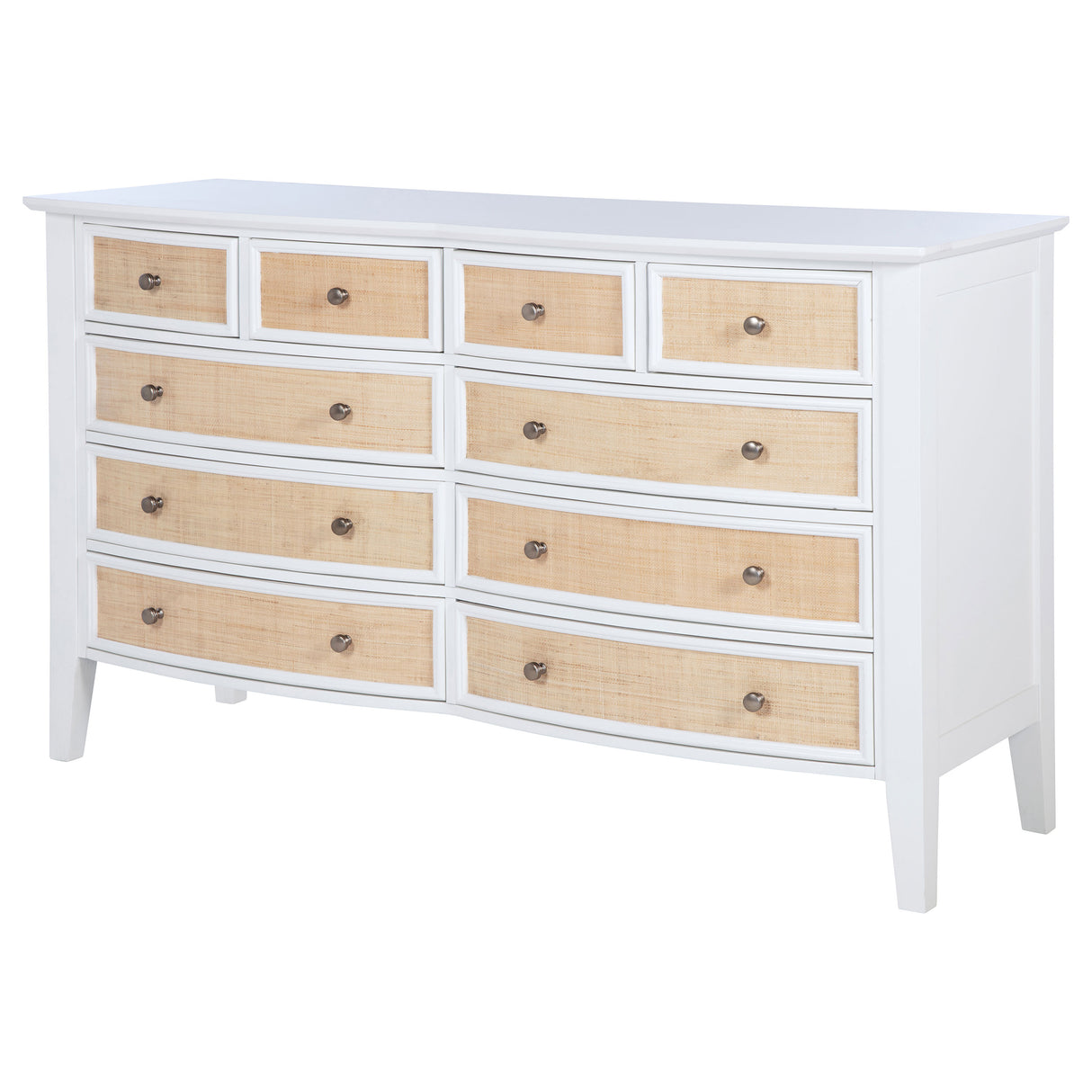 Bexhill White 10-Drawer Dresser Cabinet