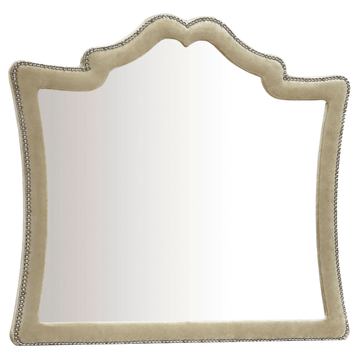 Antonella Mirror With Nailhead Trim Camel