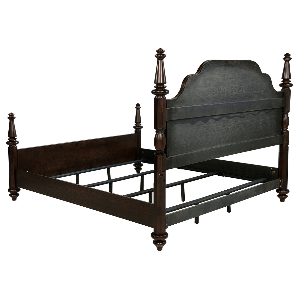 Andover Dark Oak 63-Inch Four Poster Eastern King Bed