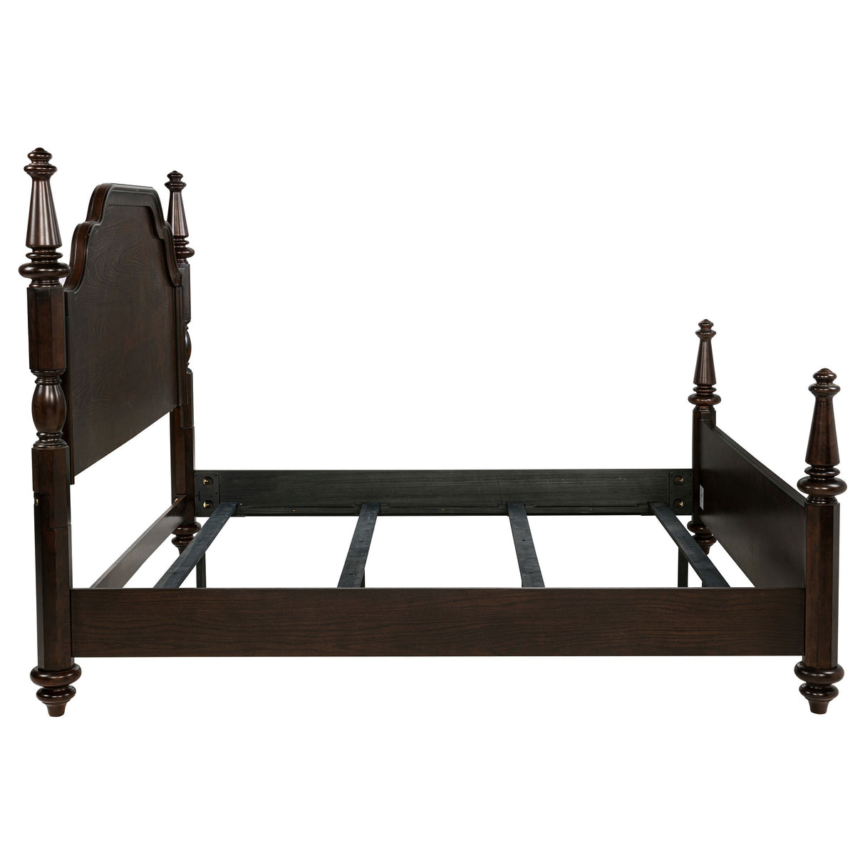 Andover Dark Oak 63-Inch Four Poster Eastern King Bed