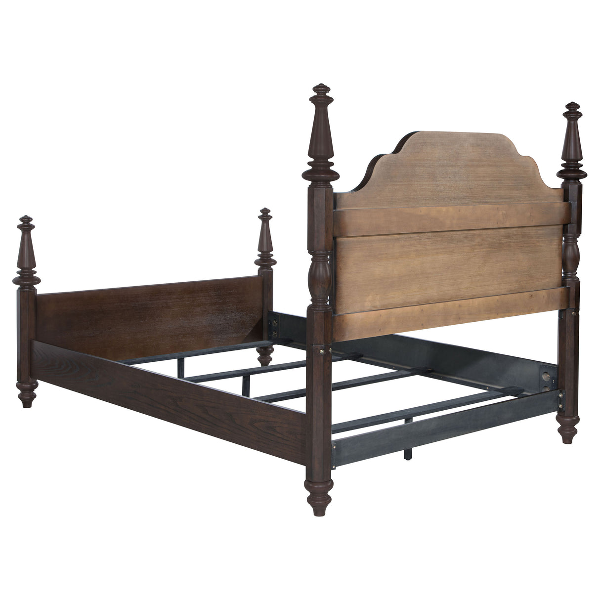 Andover Dark Oak 63-Inch Four Poster California King Bed
