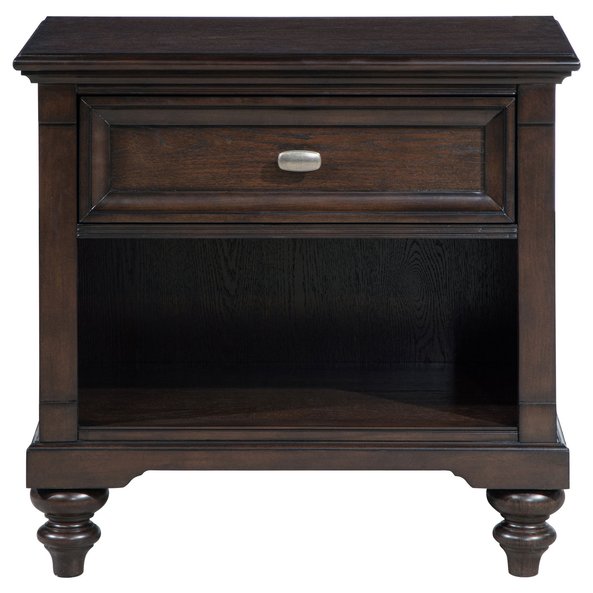 Andover Dark Oak 1-Drawer Nightstand Bedside Table