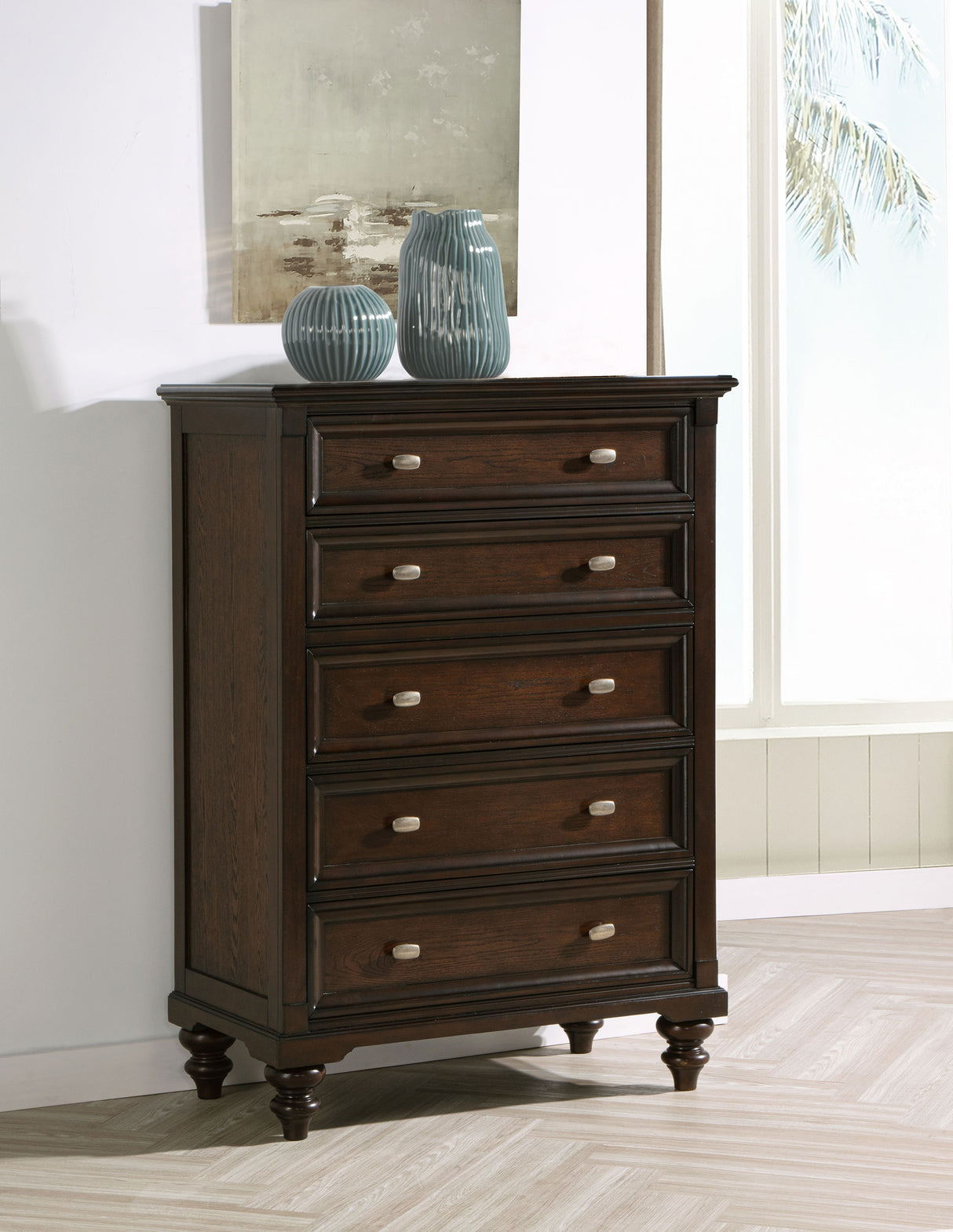 Andover Dark Oak 5-Drawer Chest Of Drawers