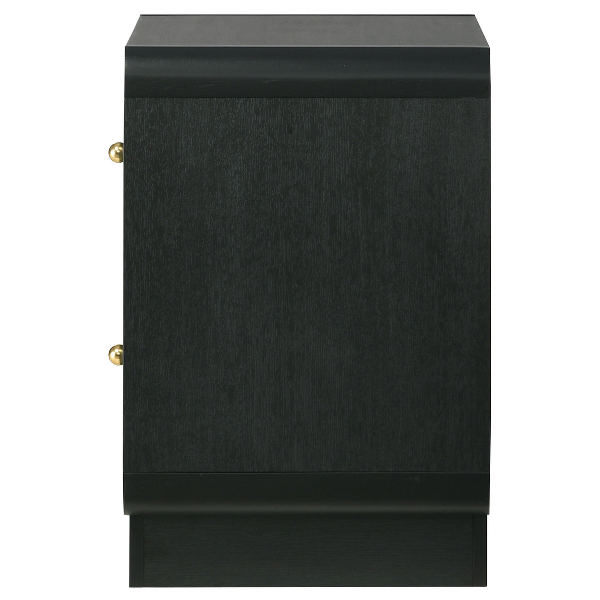 Cavelle Black 2-Drawer Nightstand Bedside Table Black