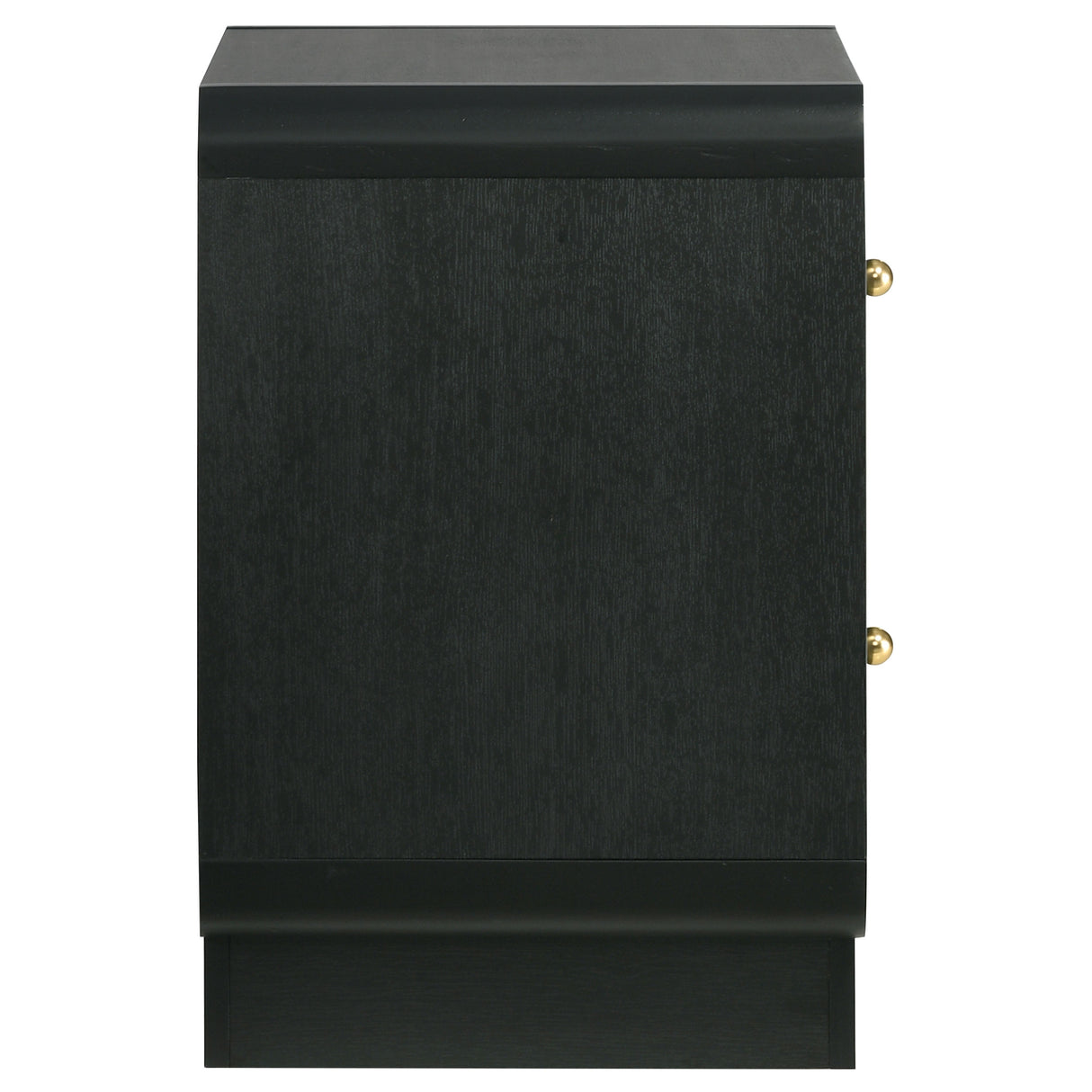 Cavelle Black 2-Drawer Nightstand Bedside Table Black