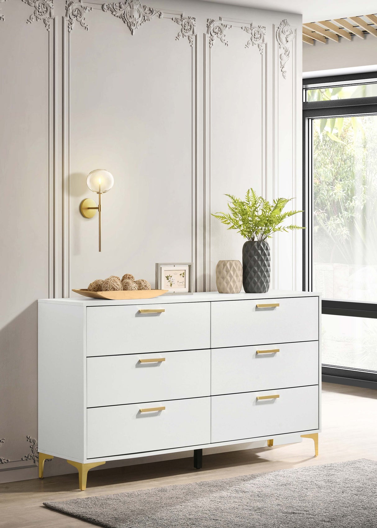 Kendall 6-Drawer Dresser White