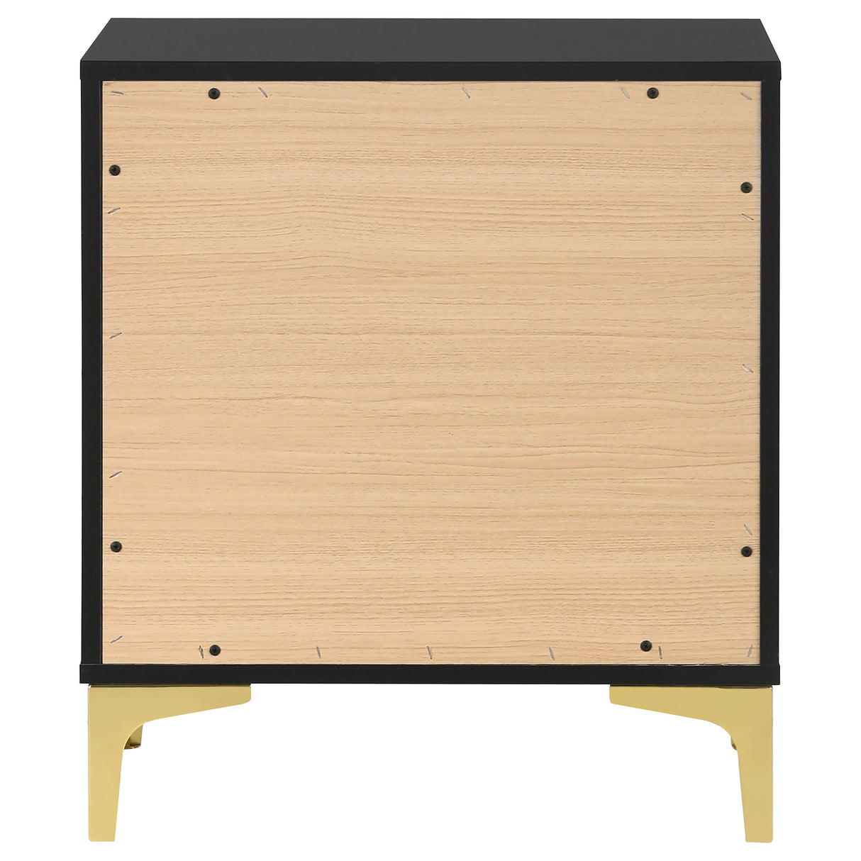 Kendall 2-Drawer Nightstand Black And Gold