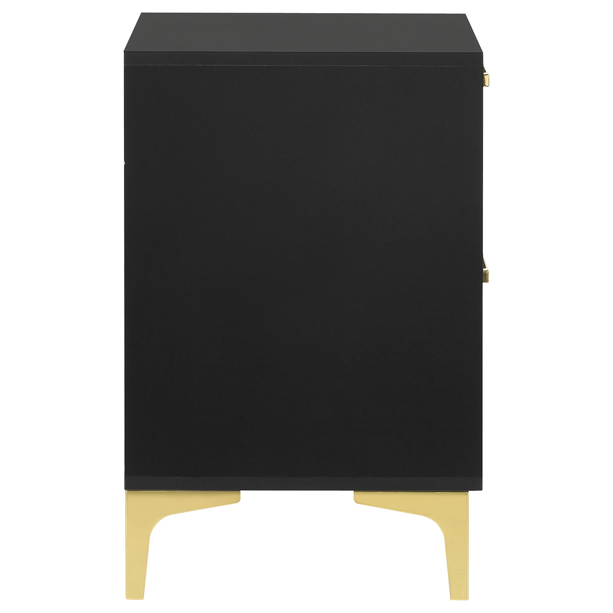 Kendall 2-Drawer Nightstand Black And Gold