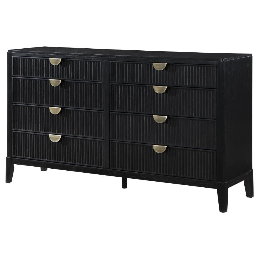 Brookmead Black 8-Drawer Dresser