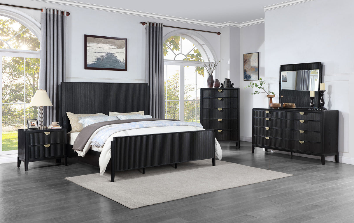 Brookmead Black 8-Drawer Dresser