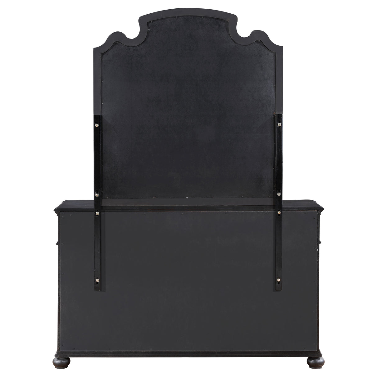 Celina Black 9-Drawer Dresser With Mirror