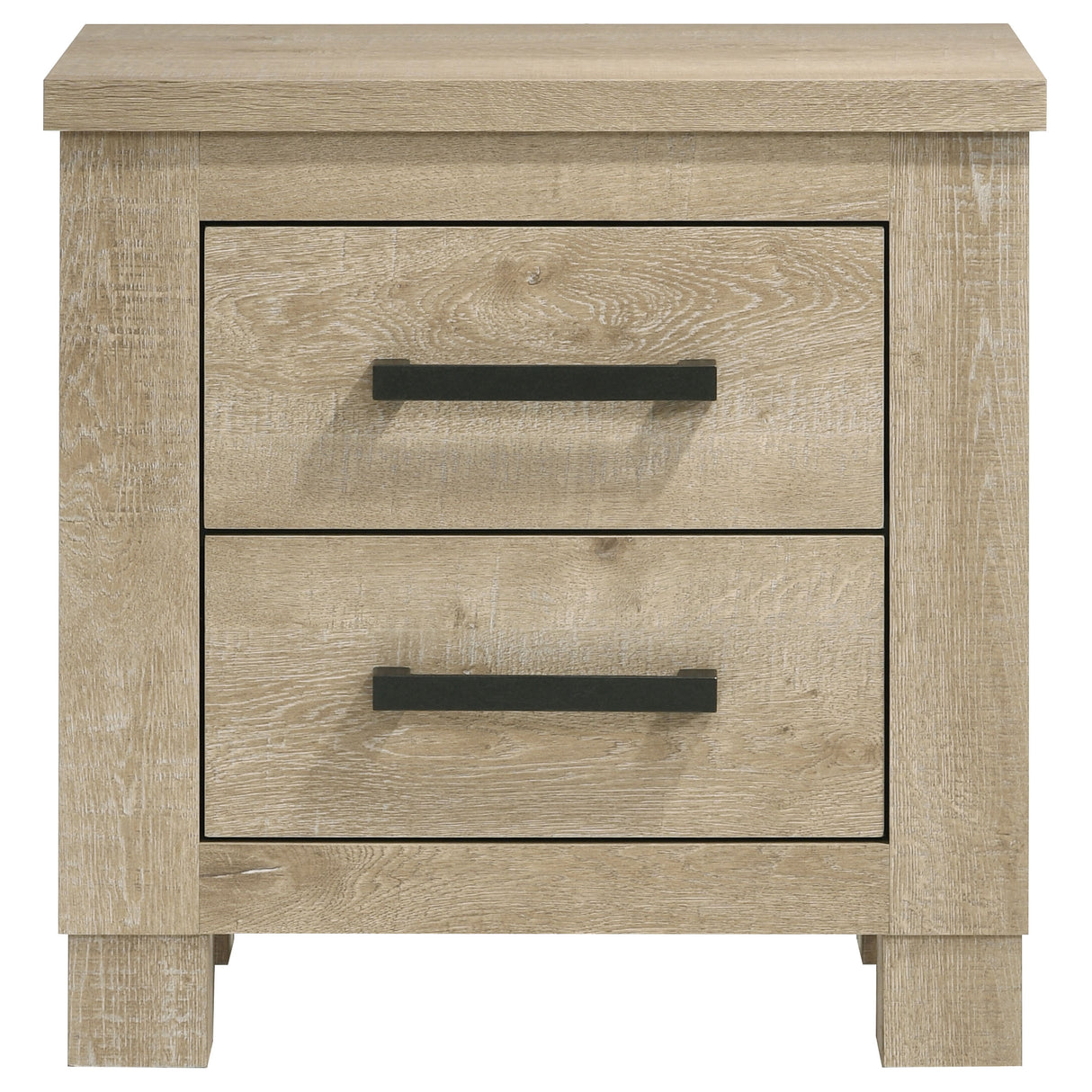 Oakglen 2-drawer Nightstand Bedside Table Weathered Oak