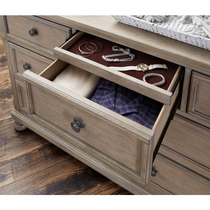 Bethel Wire Brushed Gray Dresser