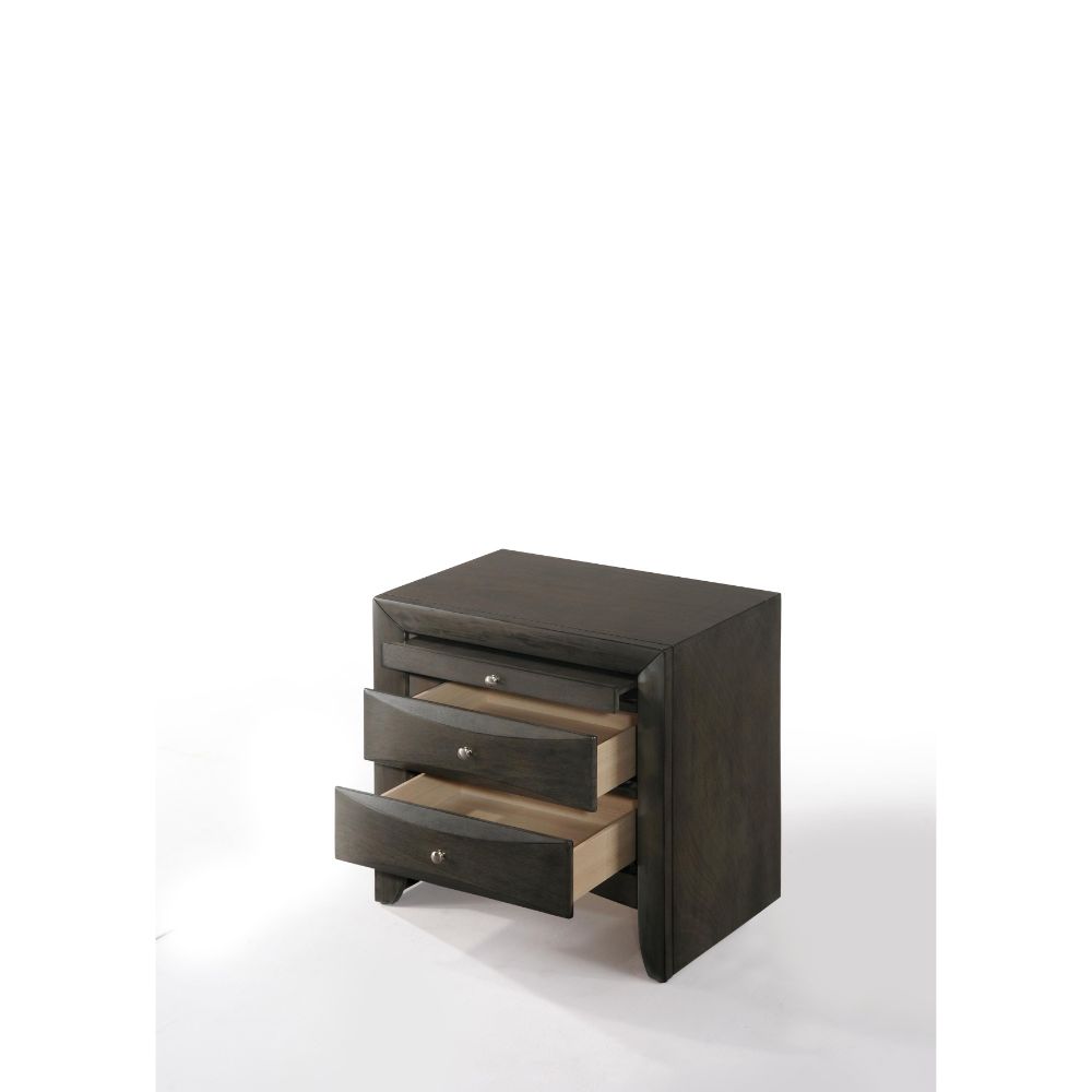 Ireland Gray Oak Finish Nightstand