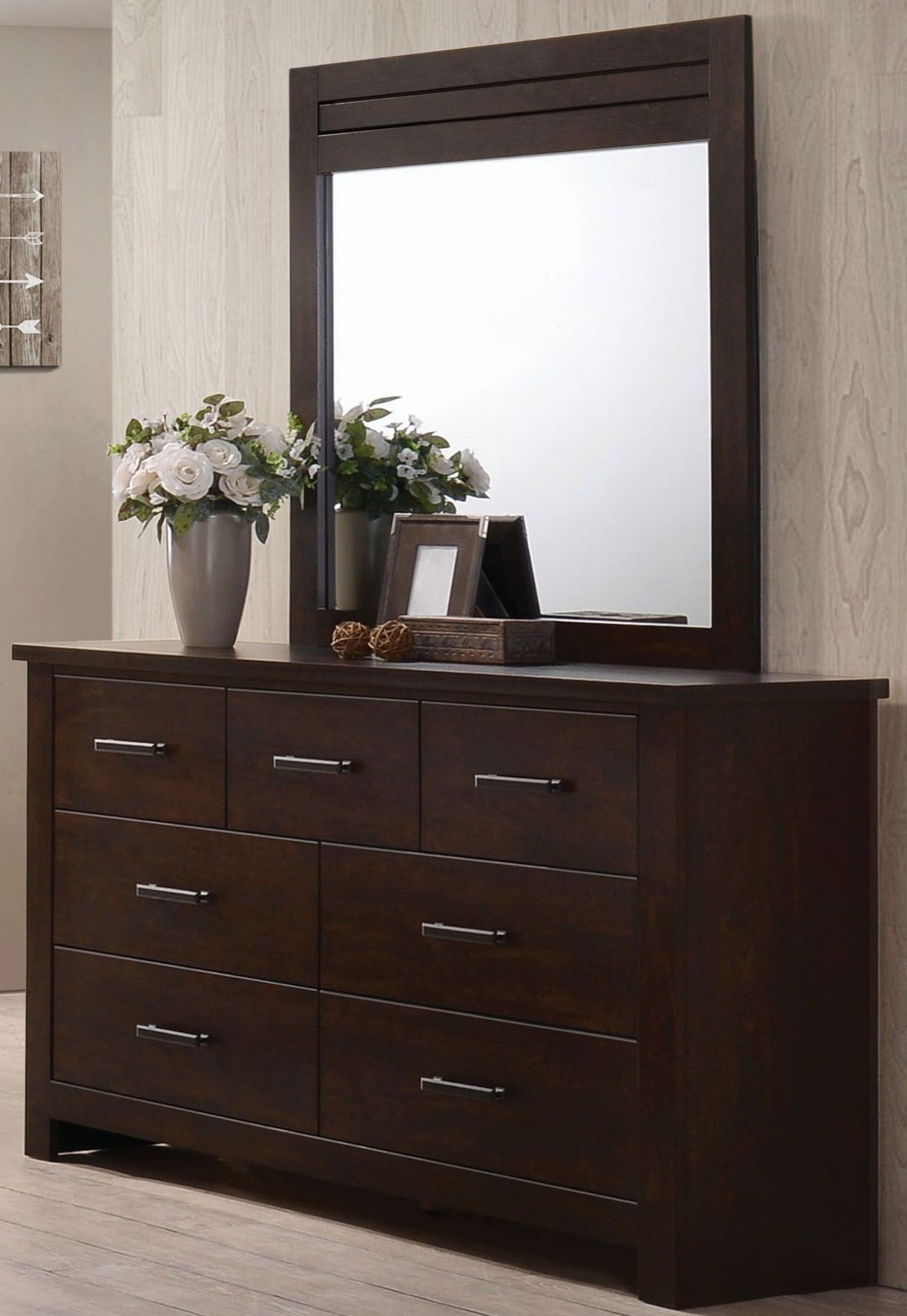 Panang Mahogany Panel Storage Bedroom Set