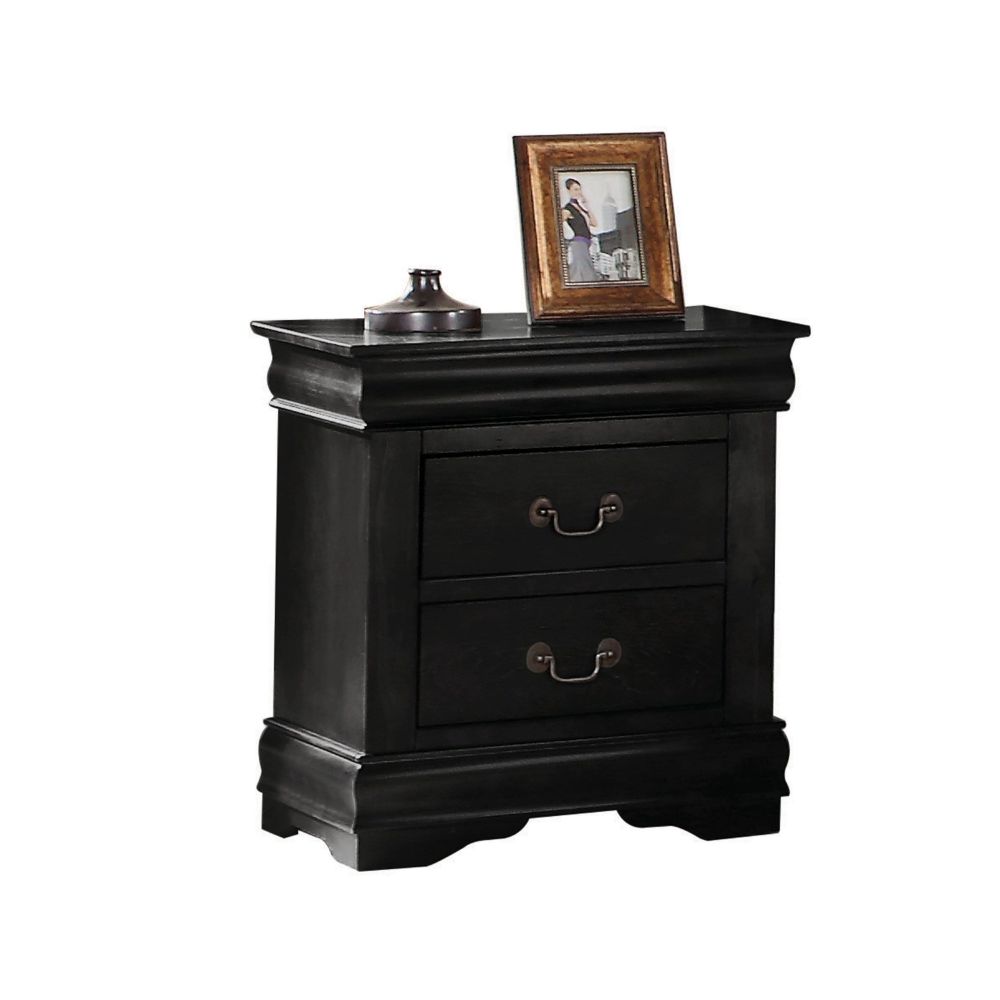Louis Black Finish Philippe Nightstand