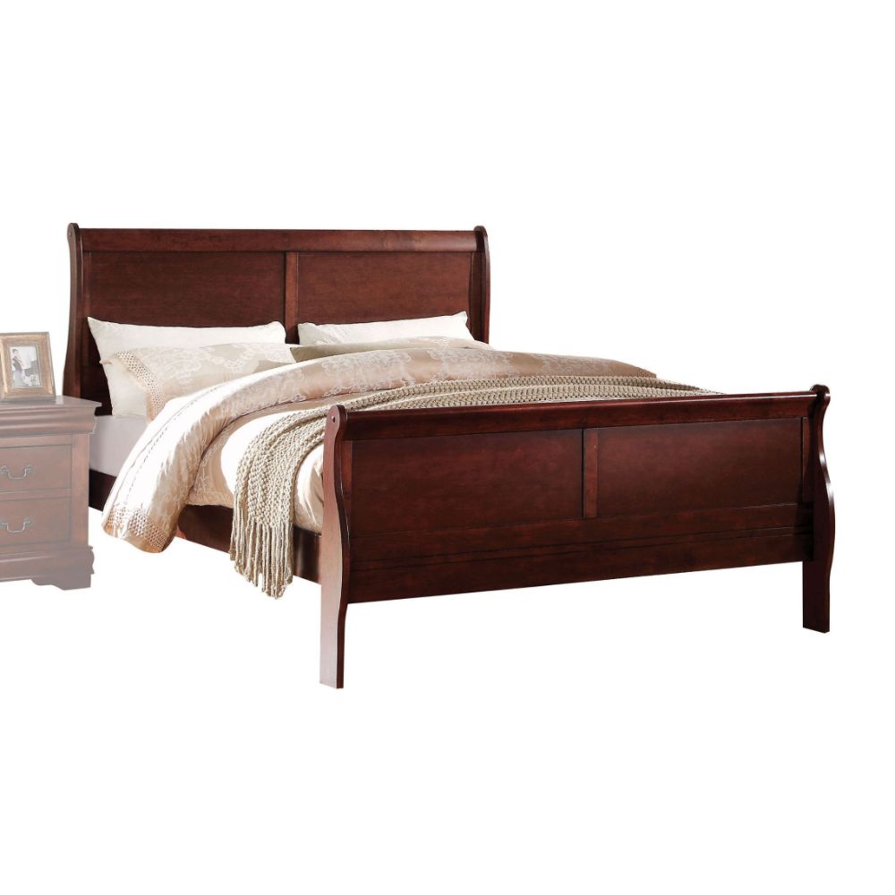 Louis Cherry Finish Philippe Eastern King Bed