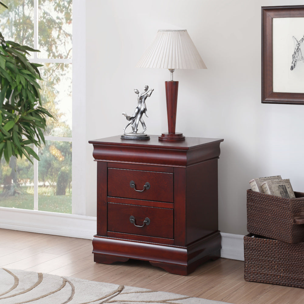 Louis Cherry Finish Philippe Nightstand