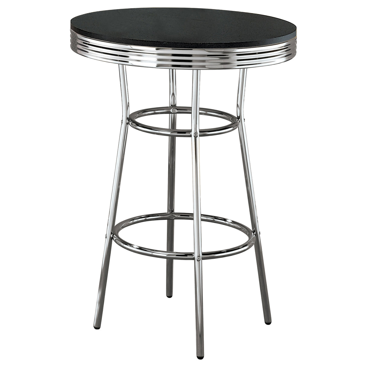 Theodore Round Bar Table Black And Chrome