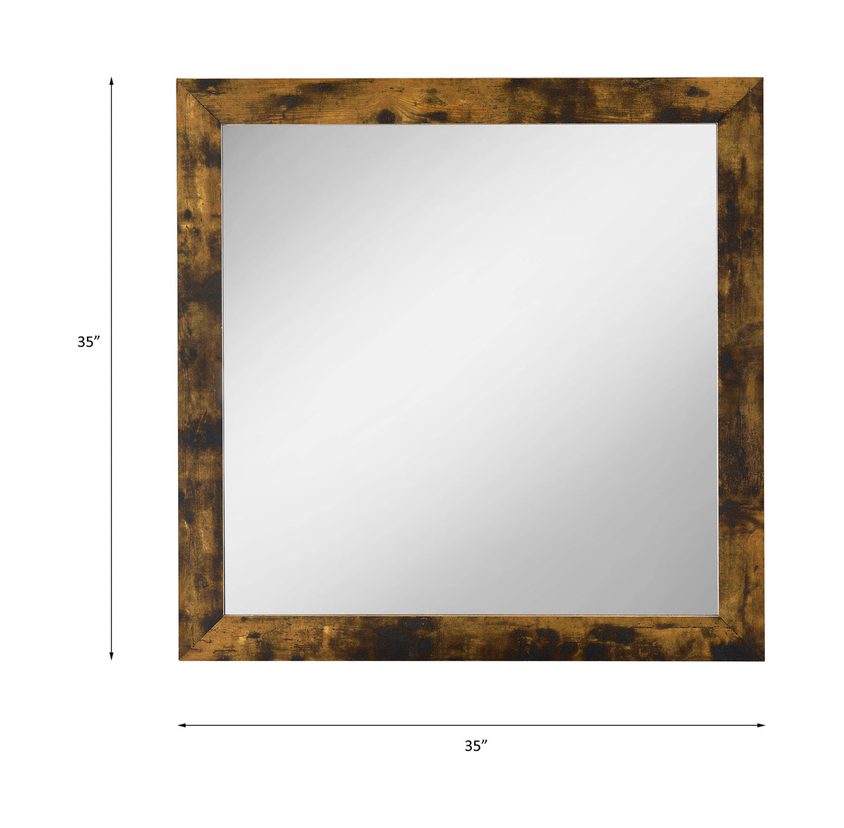 Juvanth Rustic Oak Finish Mirror