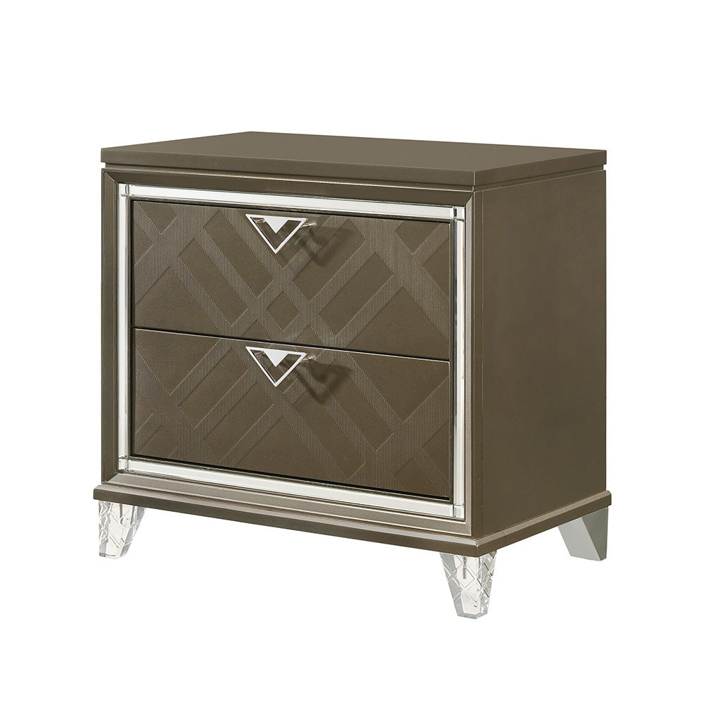 Skylar Dark Champagne Finish Nightstand
