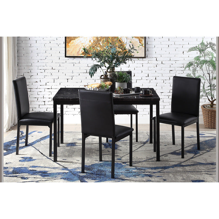 Tempe Black Marble-Top Dining Table