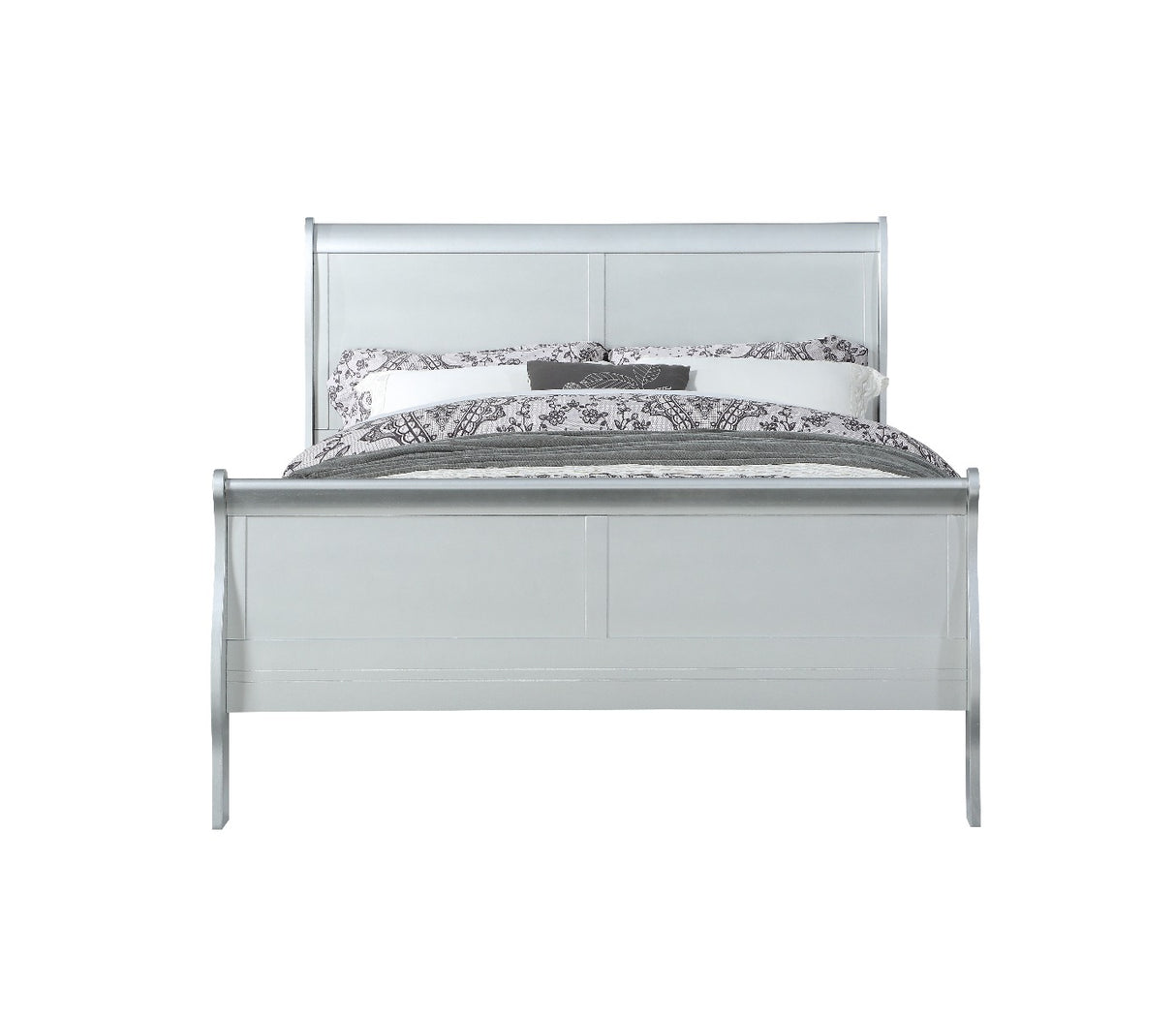 Louis Platinum Finish Philippe Eastern King Bed