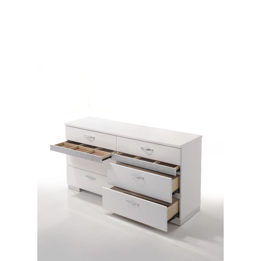 Naima White High Gloss Finish Ii Dresser