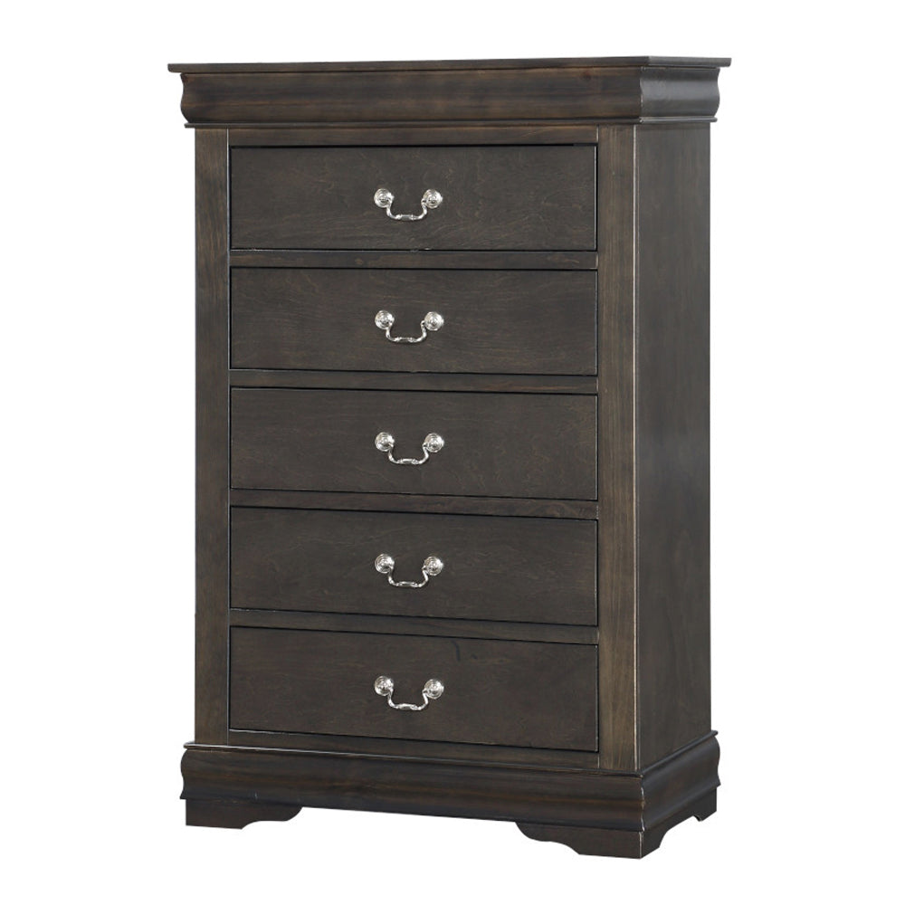 Louis Dark Gray Finish Philippe Chest