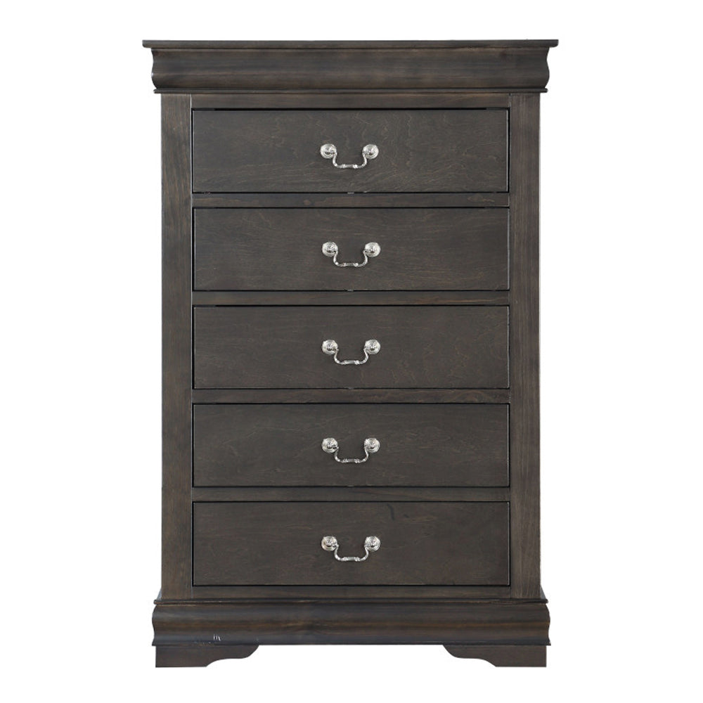 Louis Dark Gray Finish Philippe Chest