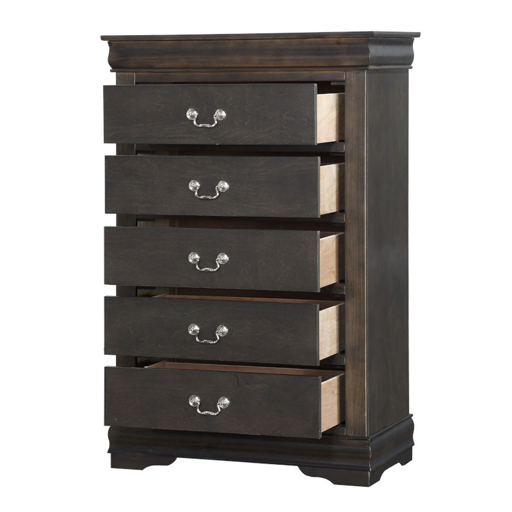 Louis Dark Gray Finish Philippe Chest