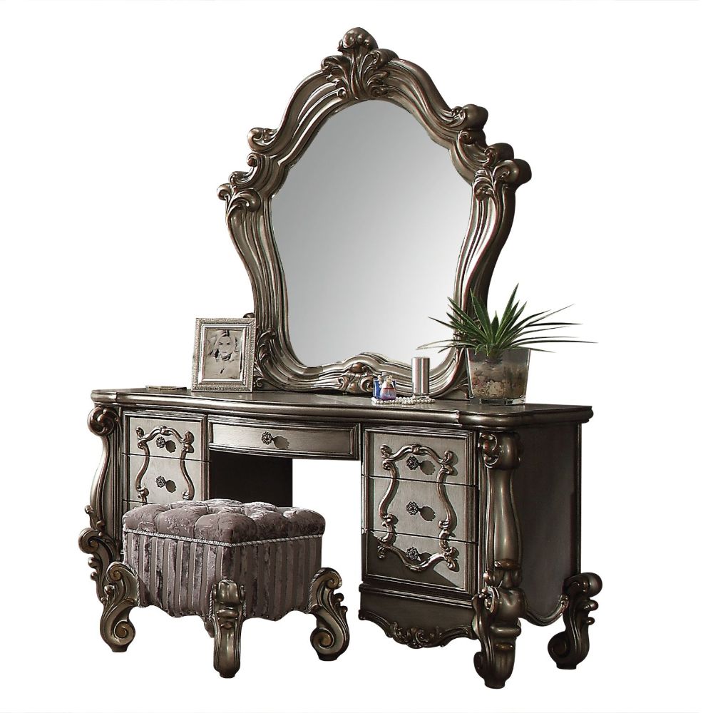 Versailles Antique Platinum Finish Mirror