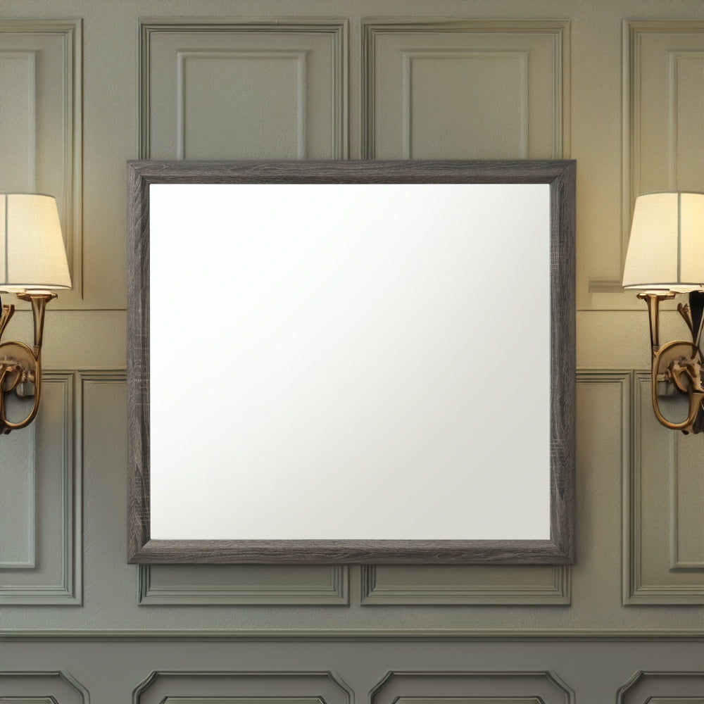 Valdemar Weathered Gray Finish Mirror