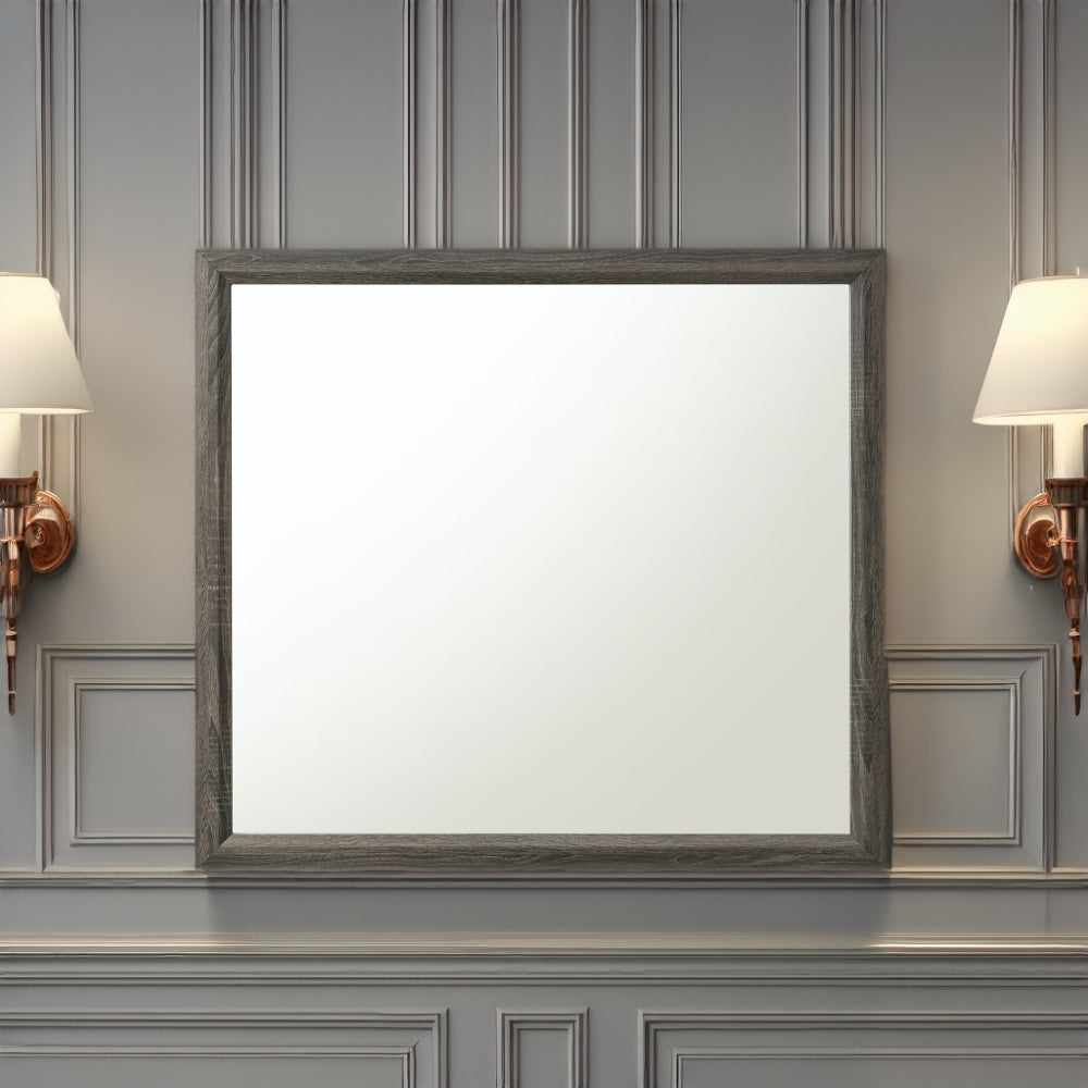Valdemar Weathered Gray Finish Mirror