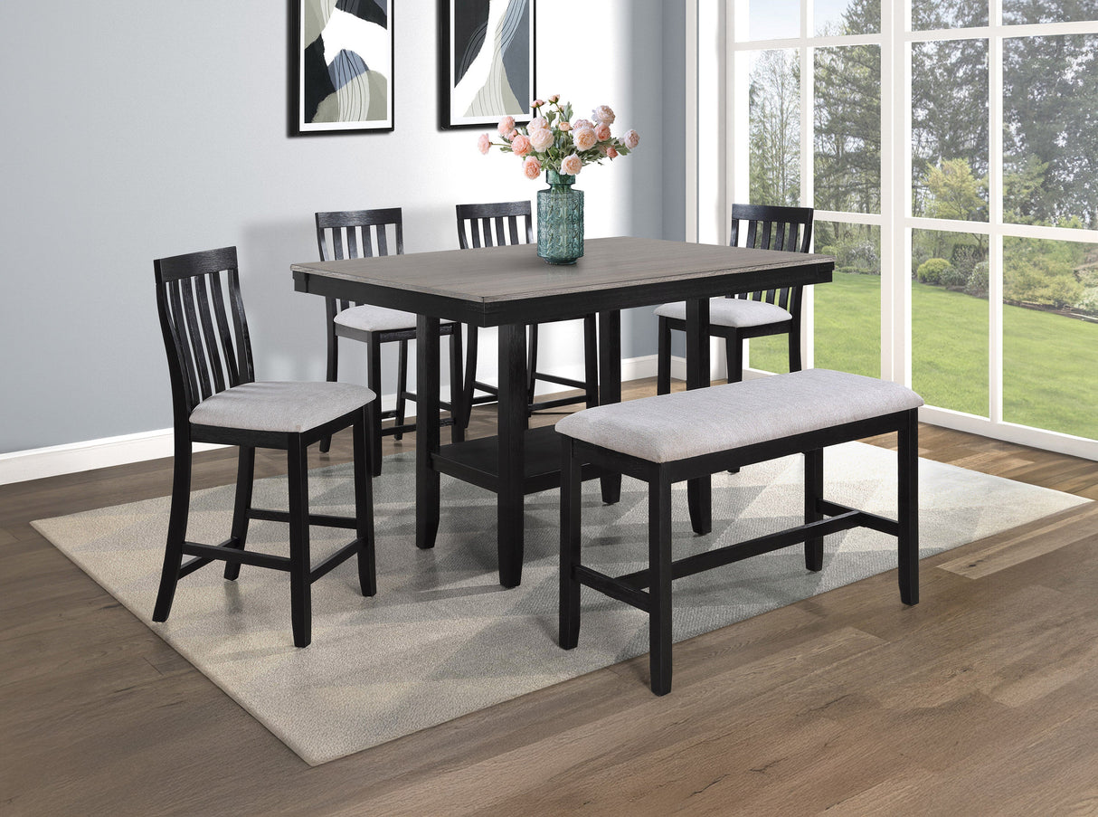 Delfin Light Gray Counter Height Dining Set
