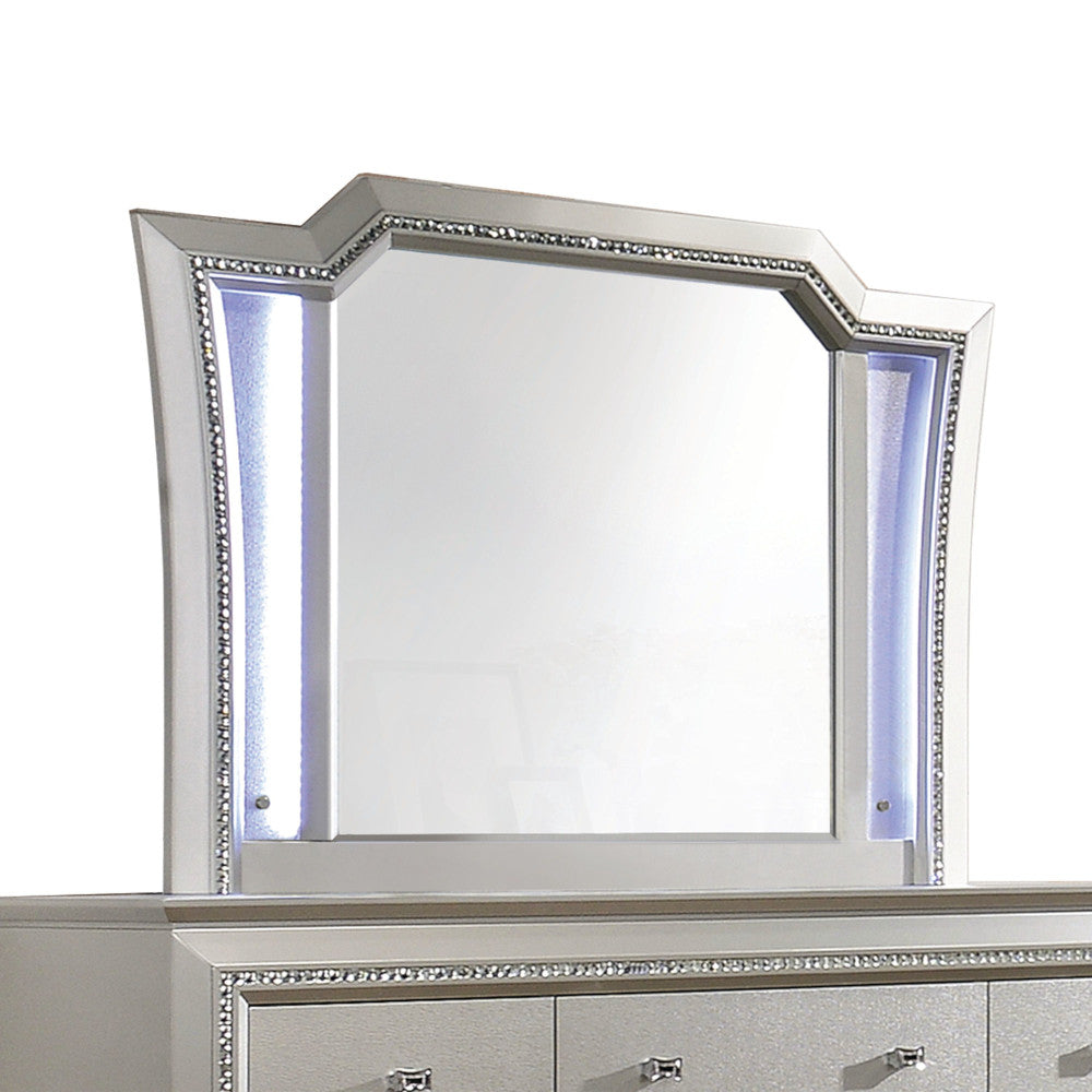 Kaitlyn Led & Champagne Finish Mirror