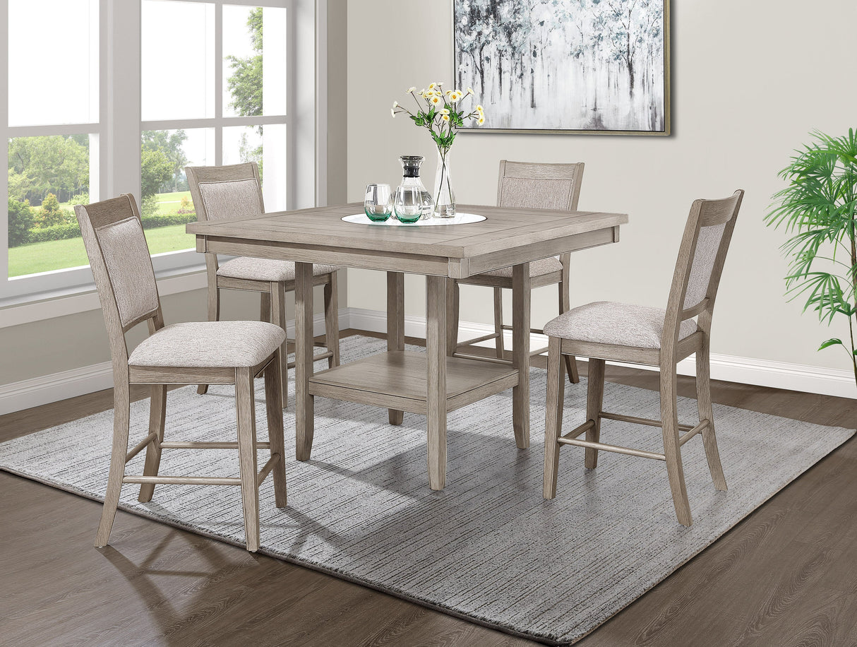 Fulton White Oak Counter Height Dining Set