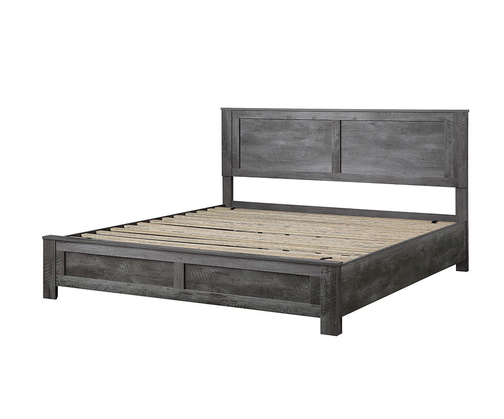 Vidalia Rustic Gray Oak Finish Eastern King Bed