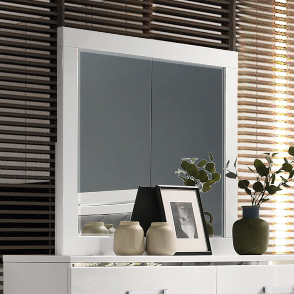 Chelsie White Finish Mirror