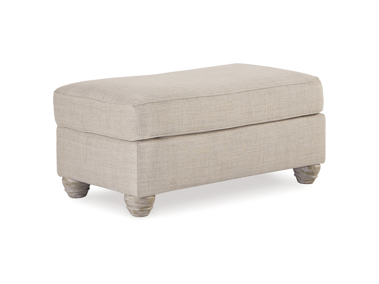 Traemore Linen Accent Chair And Ottoman