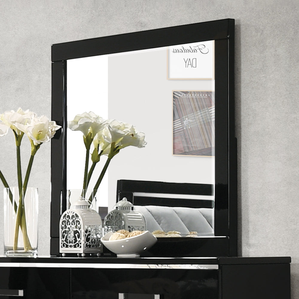 Chelsie Black Finish Mirror